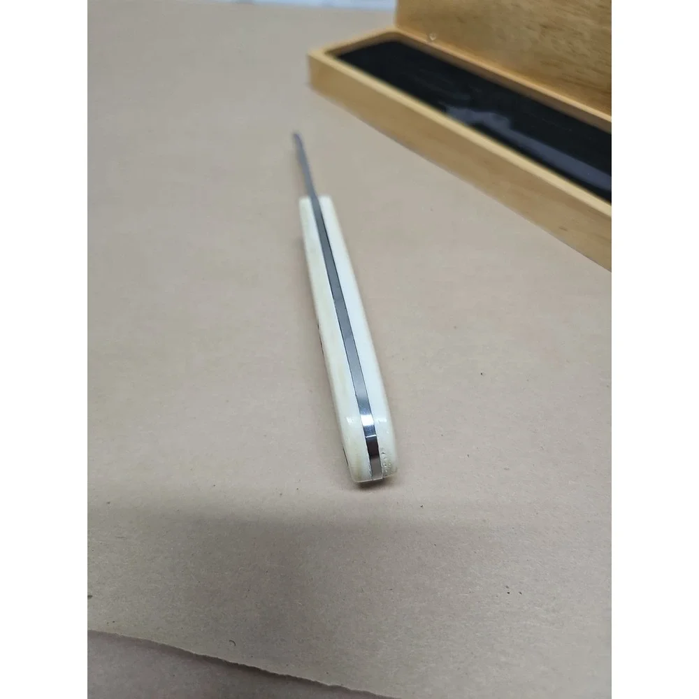 Sarge International Shucker Oyster Knife Natural Bone‎ Handle In Wood Box GOOGLE
